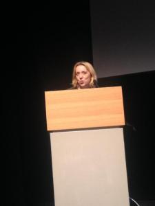 Reading is helped when you can mostly hide behind an enormous lecturn